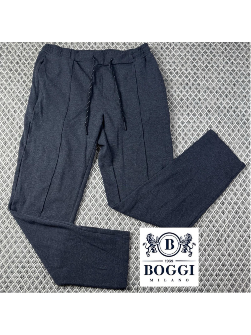Boggi Milano B Tech Mens S Gray Technical Sweatpants Drawstring Joggers